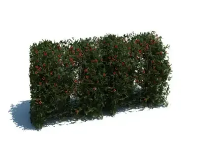 High Bushes Fence 3D model