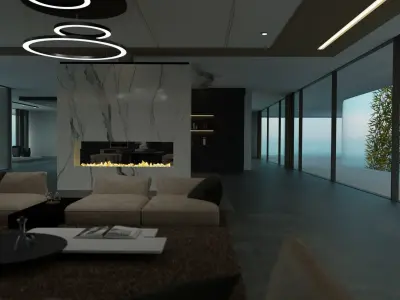 Cliff House Mordern 3D model