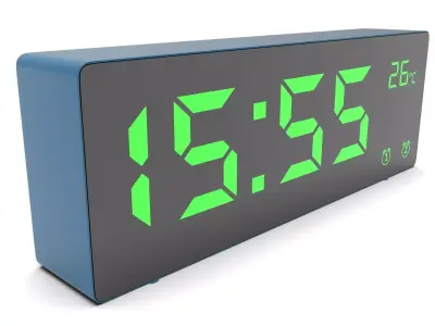 CLOCK  BLUE GREEN Low-poly 3D model