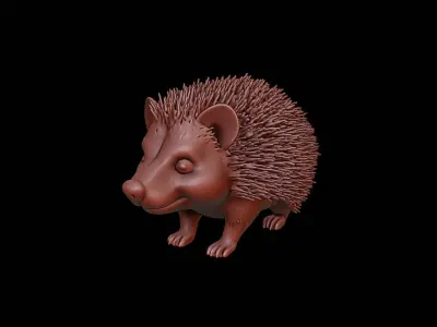 Hedgehog Animal Sculpture 3D print model buy