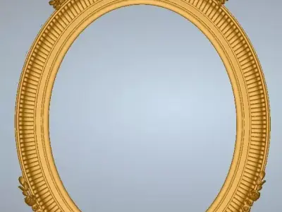 oval decorative frame 3D model