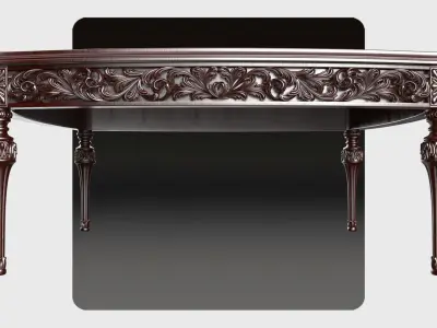 Carved tea table for cnc 1 3D model
