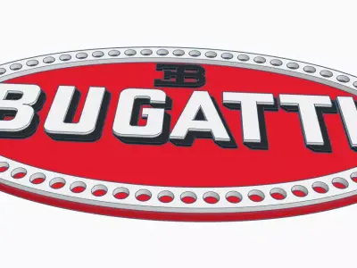 Bugatti logo multi color 3D print model