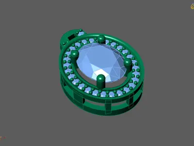 Women Pendants 3DM STL Pendant Renders Details 3D print model 3D print model