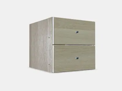 KALLAX Insert with 2 drawers 1 Low-poly 3D model