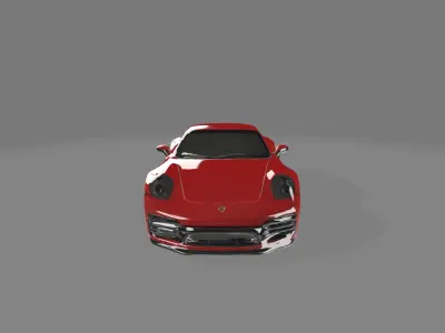 Red Sports Car  Realistic High-Detail 3D Model 3D model