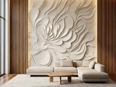 modern panel wall decor set relief stl mural CNC 189 3D model