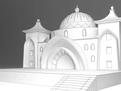 Indian wedding stage 3D model order