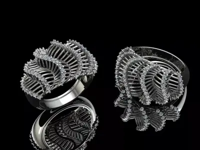Elegant Ring Jewelry Brand Gold 3D print model buy