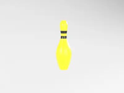 Bowling Pin v1 004 Low-poly 3D model