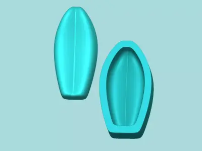 Sunflower Petal 03 - Silicone Mold Maker - Template 3D print model