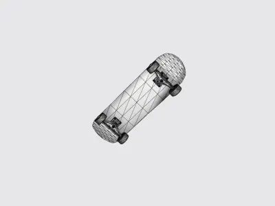 skateboarding low poly for printing Free 3D print model