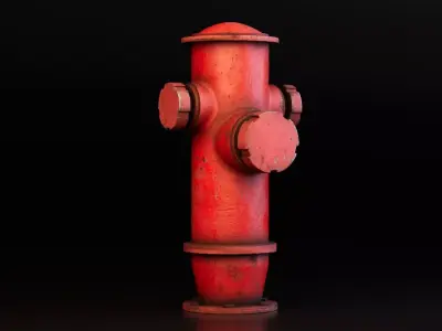 Rusted Fire Hydrant Free low-poly 3D model
