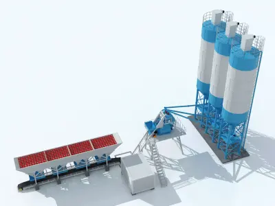 Concrete Batching Plant  3D model