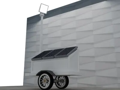 F39b LED Solar Street Light 3D model