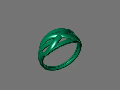 Women Ring Plain Ring Ready STL 3DM Models Womens Rings 3D print model 23