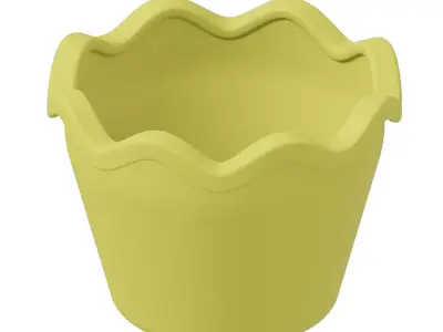 Plastic Decorative Flower Pot Toy 3D model