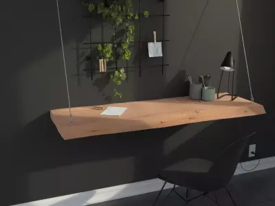 3D Scene - Interior set - Modern workplace 3D model