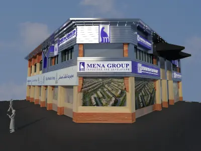 Arch Industrial Building a264 3D model