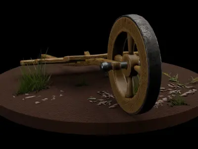 Medieval Cart 3D Model  3D model
