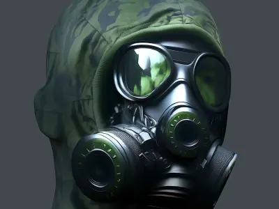 Helmet 3d model military combat Military Low-poly  Low-poly 3D model 12