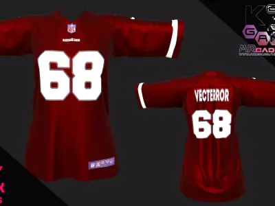 NFL Jersey Low-poly 3D model