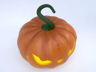 Halloween Pumpkin Low-poly 3D model