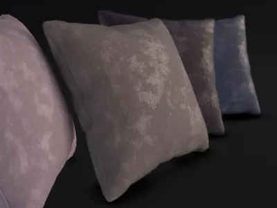 Low Poly Game Ready PBR Cushion Pillow Set  Low-poly 3D model