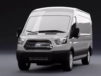 Transit Van Long Truck 3D model