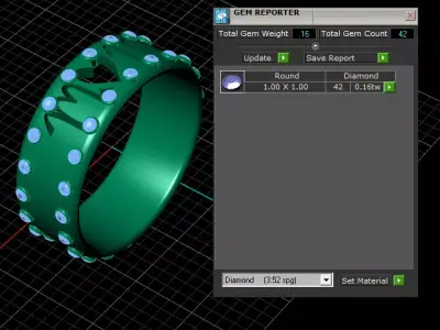 gold monogram ring  3D printable model  3D print model