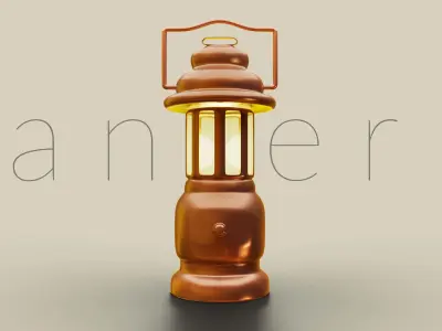 Antique Lantern Concept HIgh Quality Low-poly 3D model