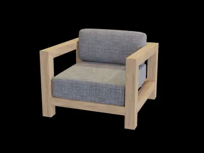 Veroda Angle Sofa 02 Low-poly 3D model