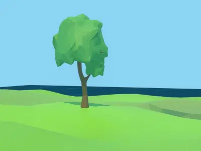 Low-Poly Stylized Nature Pack Free low-poly 3D model