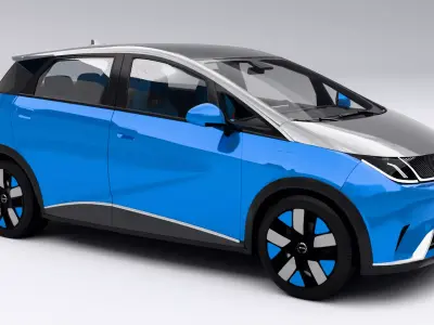 BYD Dolphin EV Low-poly 3D model