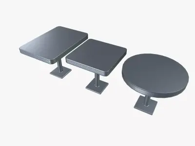 Retro Dinner Tables 3D model