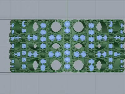 ring of crosses and precious stones 3D print model