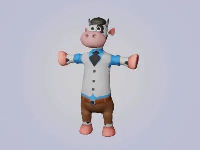 Funny Cow Cartoon 3D model