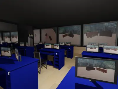 Talk Show Studio Low-poly 3D model