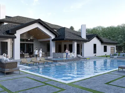 Modern House Number 3 - Stl-Dae file - 3d model Only 3D print model