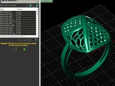 STL 3DM Women Ring Womens Ring Diamonds With Stone Model 3D print model