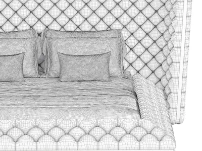 Viktorya Bed by Evgor Luxury 3D model