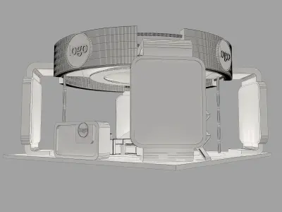 Booth Exhibition Stand a40 mov 3D model