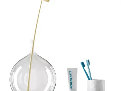 Bathroom Decorative Set 3D model