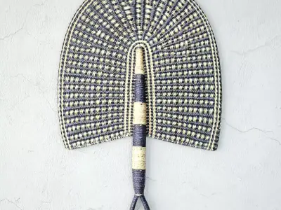 African Handwoven Fan 3 3D model