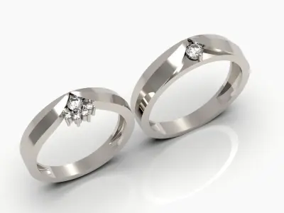 Luxury wedding ring w4 3D print model