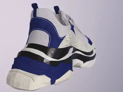 BALENCIAGA TRIPLE S SHOES PBR Low-poly 3D model
