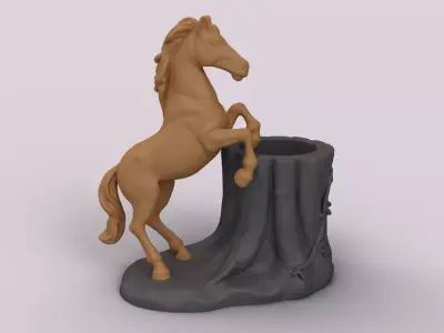 Majestic Horse Planter-Pen Holder-Sculpture 3D print model