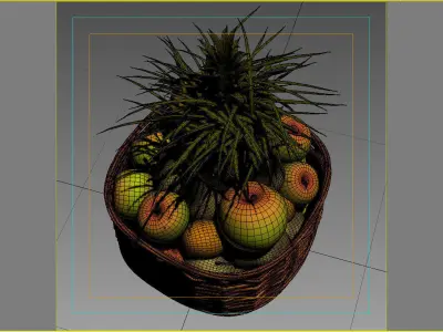fruit basket 3D model