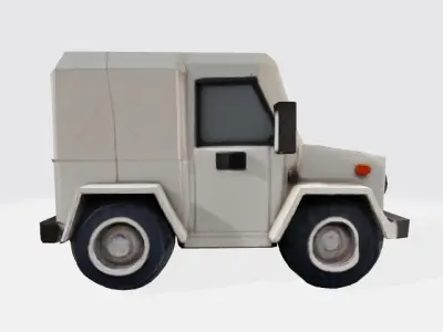 lowpoly truck Low-poly 3D model
