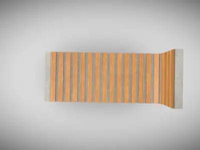 Concrete Bench  Free low-poly 3D model